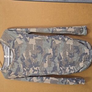 Vanilla Bay Size S Dusty Camo Tunic Length Longsleeve Top